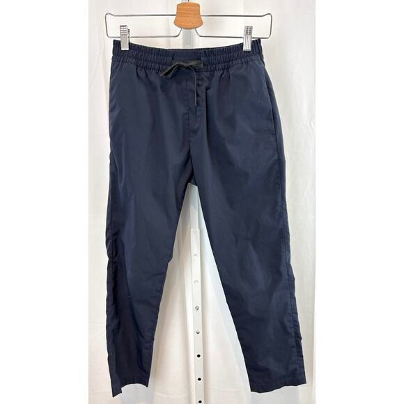 HILL CITY Mens Size S Easy Tech Pants Pull On Elastic Waist Pockets Navy Blue - Picture 1 of 9